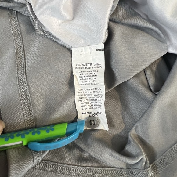 PGA Tour Pro Series Golf Polo Athletic Fit Gray & White Palm Leaf Print Men's Lg - Picture 6 of 6